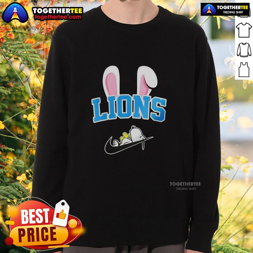 Good Detroit Lions X Snoopy Happy Easter T-Shirt - Image 5