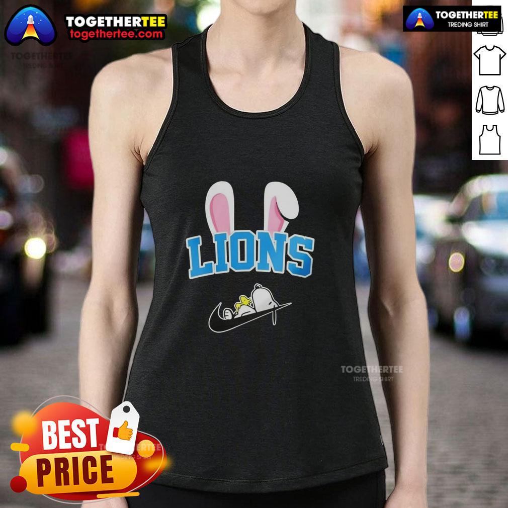 Good Detroit Lions X Snoopy Happy Easter T-Shirt - Image 4