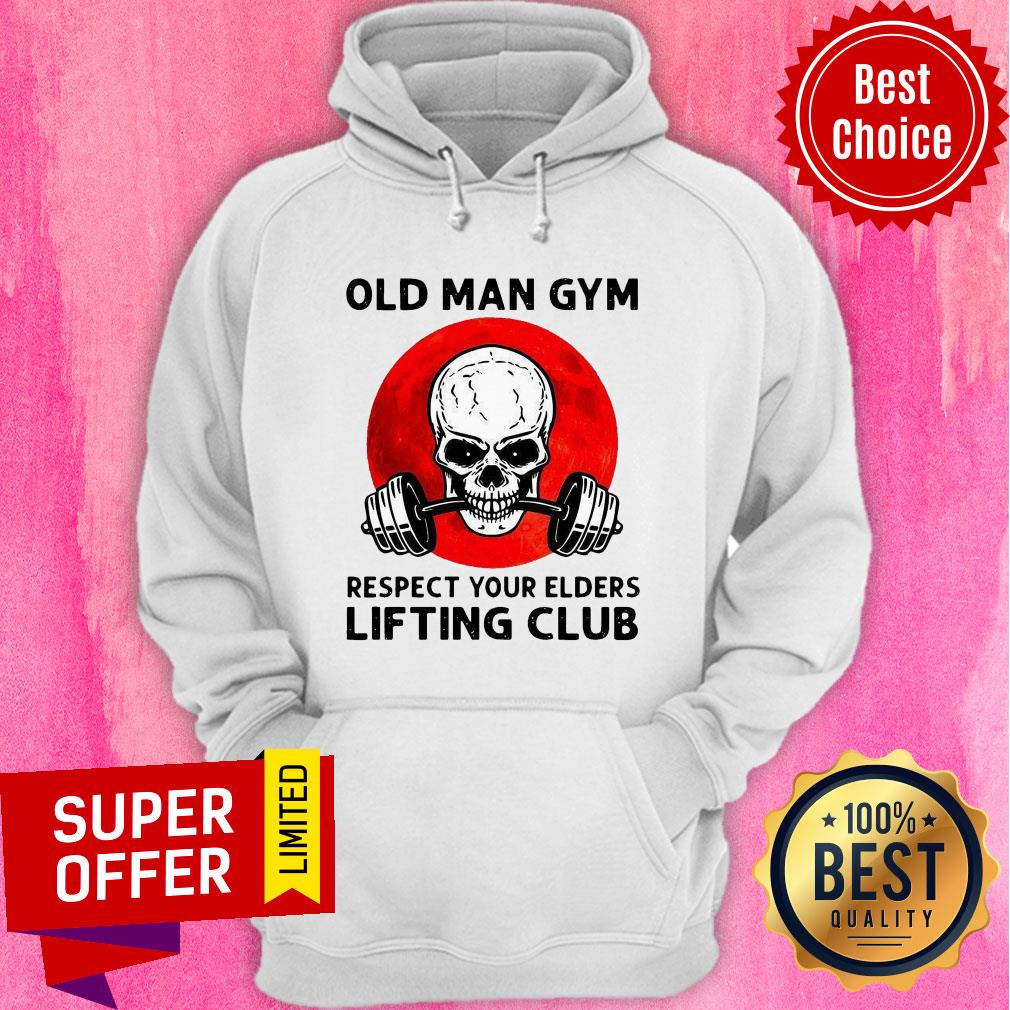 Nice Skull Old Man Gym Respect Your Elders Lifting Club Shirt - Image 2