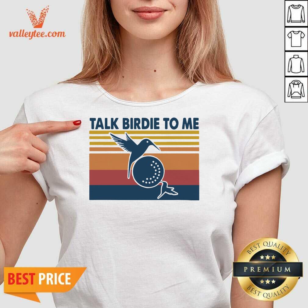 Wicked Bee Hummingbird Talk Birdie To Me Vintage Shirt - Image 3