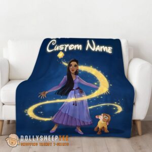 Alternative view of Perfect Disney Wish Asha Princess Star Valentino Blanket Fleece Customized Blanket