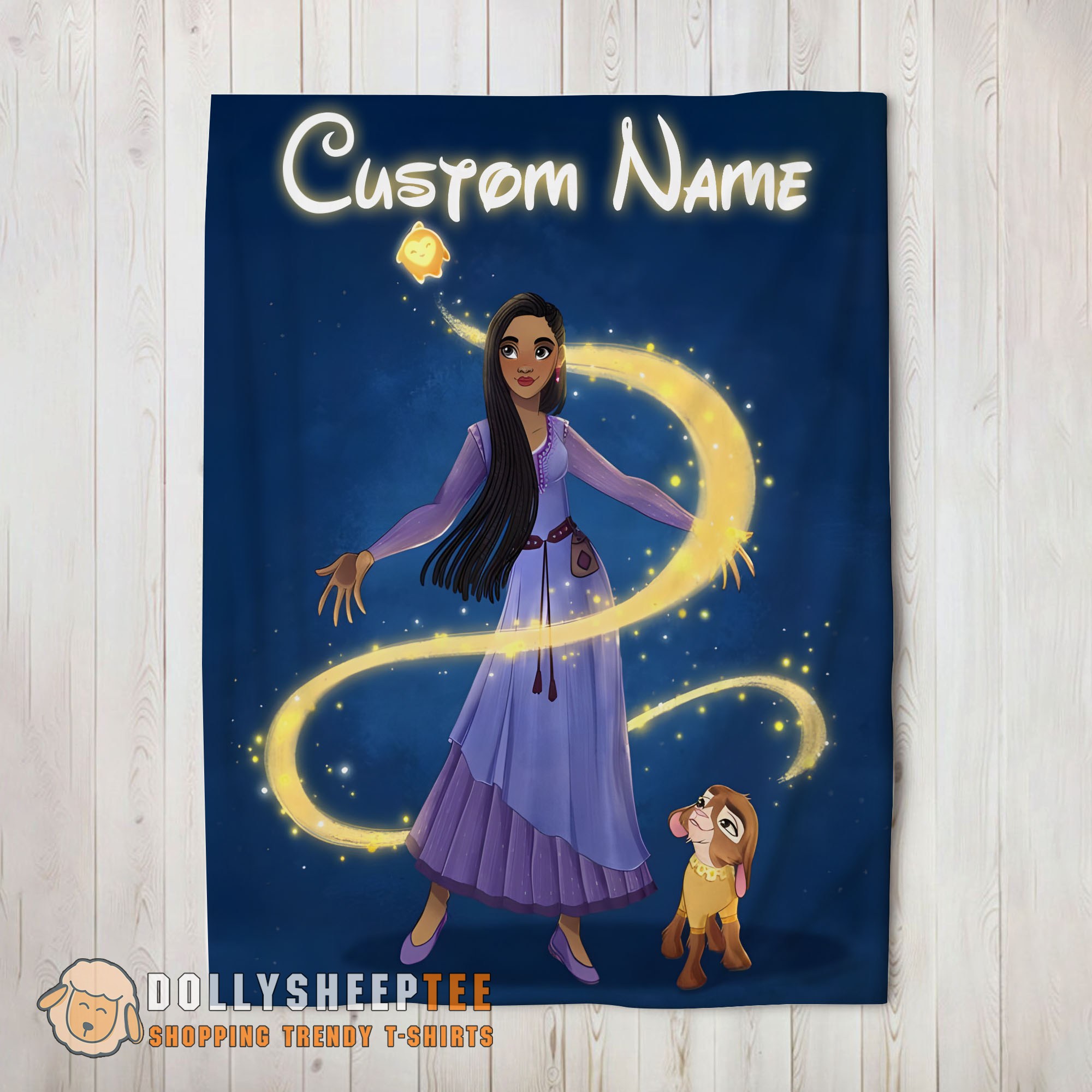 Perfect Disney Wish Asha Princess Star Valentino Blanket Fleece Customized Blanket