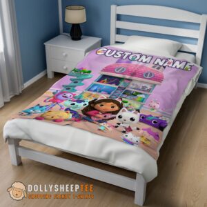 Alternative view of Perfect Disney’s Gabby’s Dollhouse With Our Cute Girl Fleece Blanket Customize Blanket