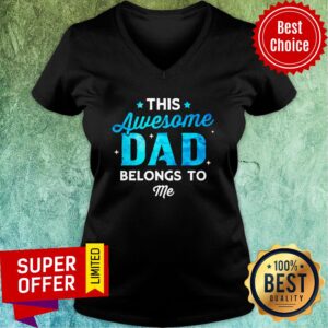 Alternative view of This Awesome Dad Belongs To Name Shirt