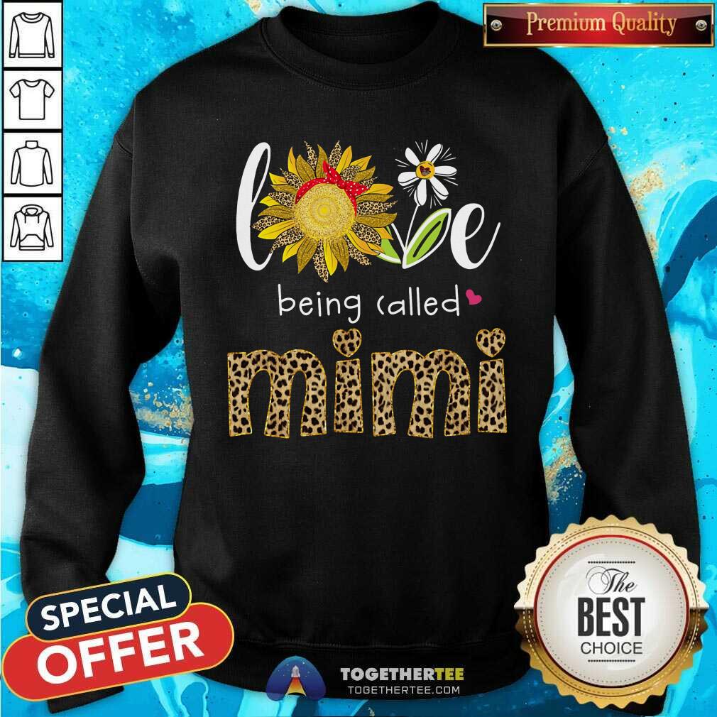 Love Being Called Mimi Leopard Sunflower Shirt - Image 2