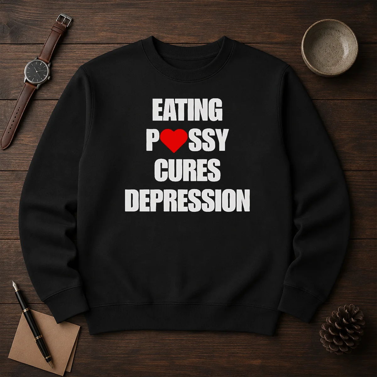 Pretty Eating Pssy Cures Depression Shirt - Image 7