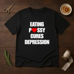 Pretty Eating Pssy Cures Depression Shirt
