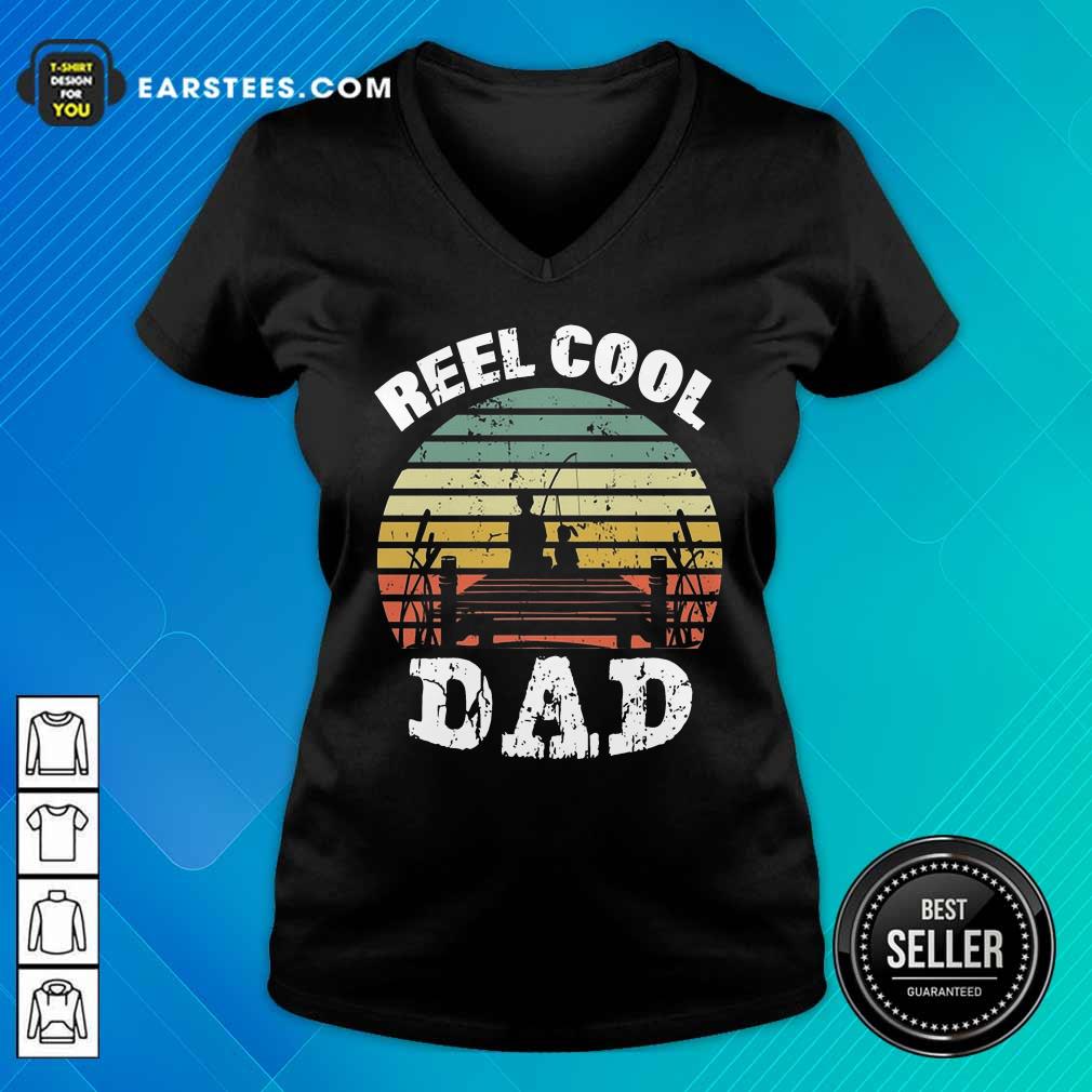 Premium Fishing Reel Cool Dad Vintage Shirt - Image 5