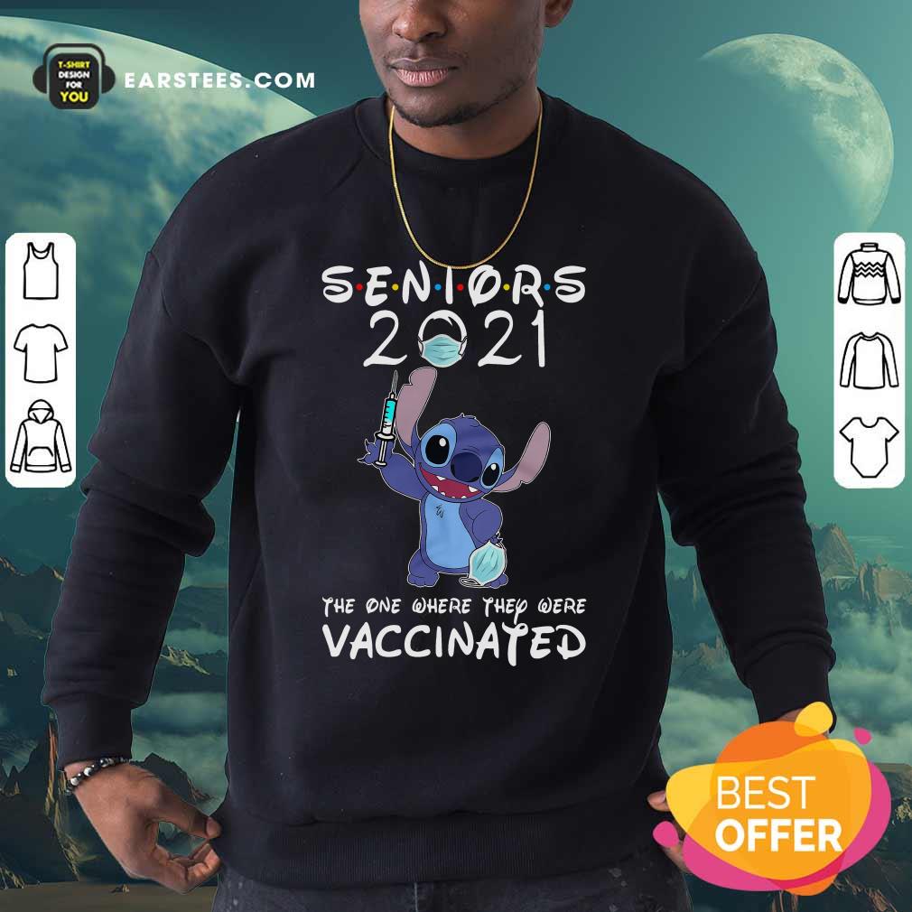 Premium Stitch Seniors 2021 The One Where They Were Vaccinated Shirt - Image 5