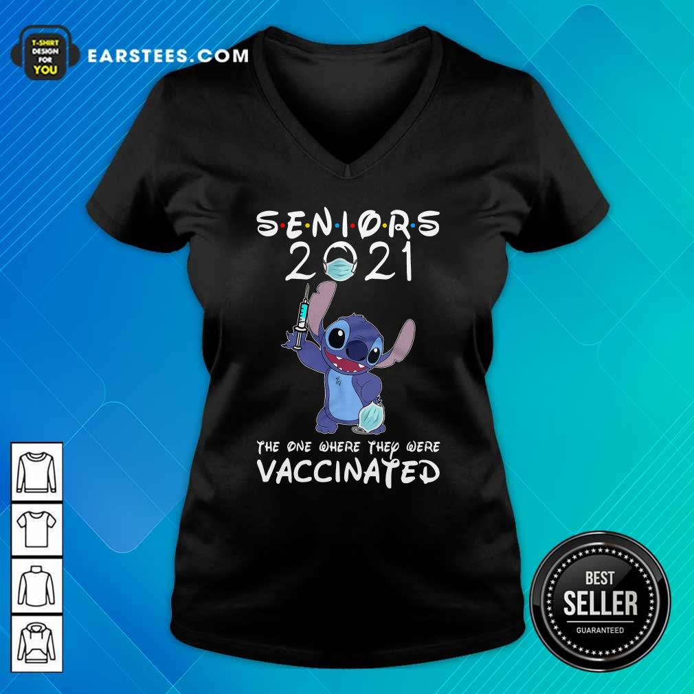 Premium Stitch Seniors 2021 The One Where They Were Vaccinated Shirt - Image 3