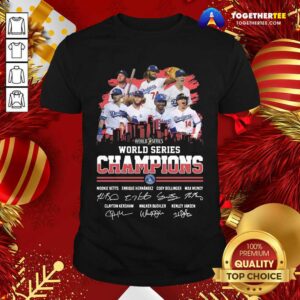 Great Los Angeles Dodgers 2020 World Series Champions Signatures Shirt