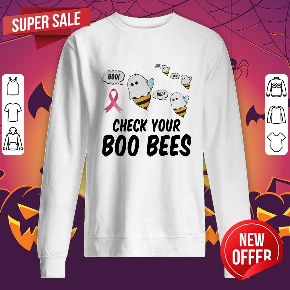 Breast Cancer Shirt Women Funny Check Your Boo Bees Shirt - Image 2