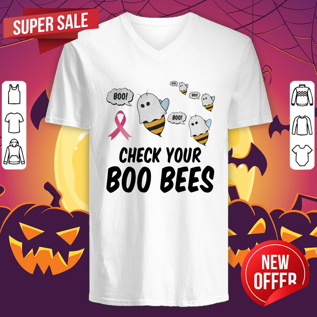 Breast Cancer Shirt Women Funny Check Your Boo Bees Shirt - Image 4