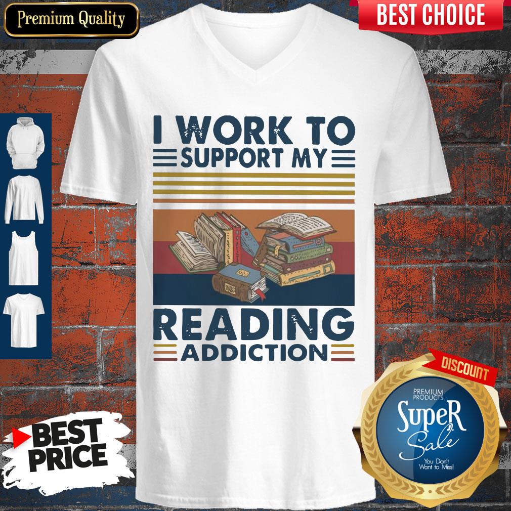 Good I Work To Support My Reading Addiction Vintage Shirt - Image 3