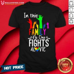 Awesome In This Family No One Fights Alone Lgbt Shirt