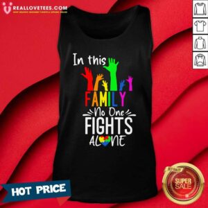 Alternative view of Awesome In This Family No One Fights Alone Lgbt Shirt