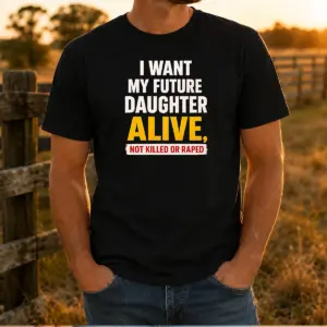 Original I Want My Future Daughter Alive Not Killed Or Raped Awareness Activism Shirt