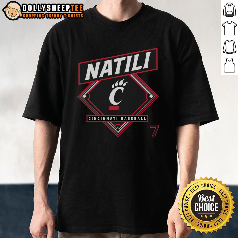 Premium Jack Natili Cincinnati Bearcats Baseball T-Shirt