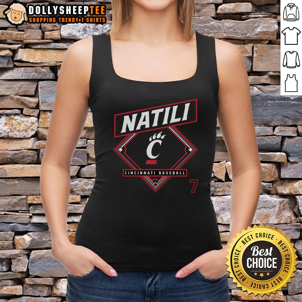 Premium Jack Natili Cincinnati Bearcats Baseball T-Shirt - Image 4