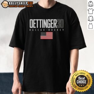 Pretty Jake Oettinger Dallas Stars USA Flag Elite T-Shirt