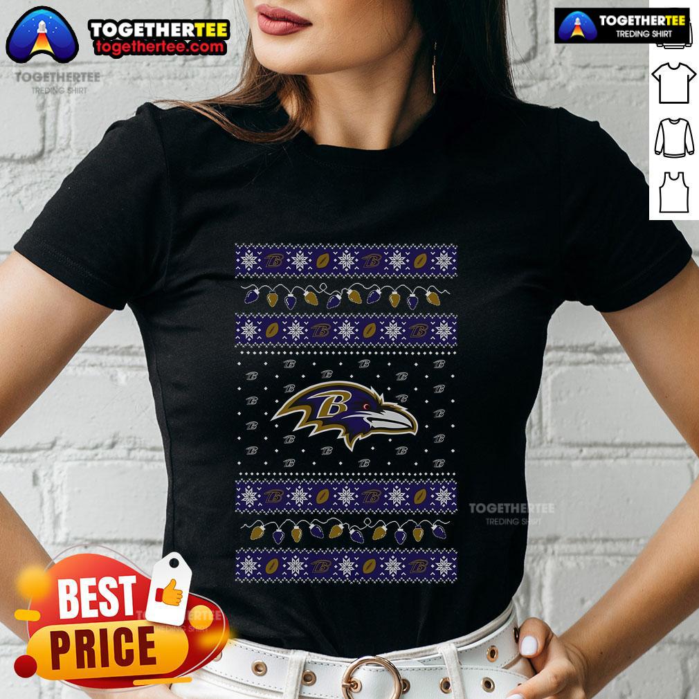 Top Baltimore Ravens Holiday Christmas T-Shirt - Image 3
