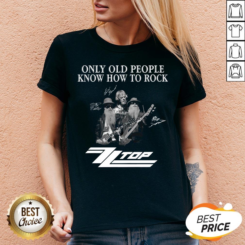 Only Old People Know How To Rock ZZ Top Signatures T-Shirt - Image 5