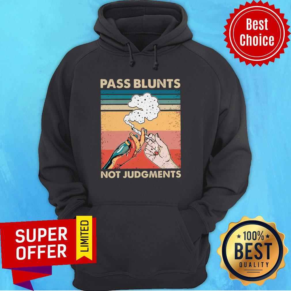 Funny Smoking Pass Blunts Not Judgments Shirt - Image 3