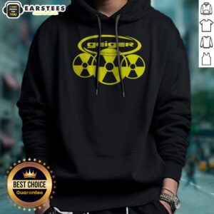 Alternative view of Hot Geiger Radiation Symbol Pop Culture Logo Design Radioactive Nuclear Hazard Shirt