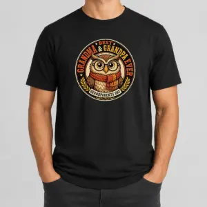 Original Funny Grandparents Day Best Grandma Grandpa Mascot Badge Shirt