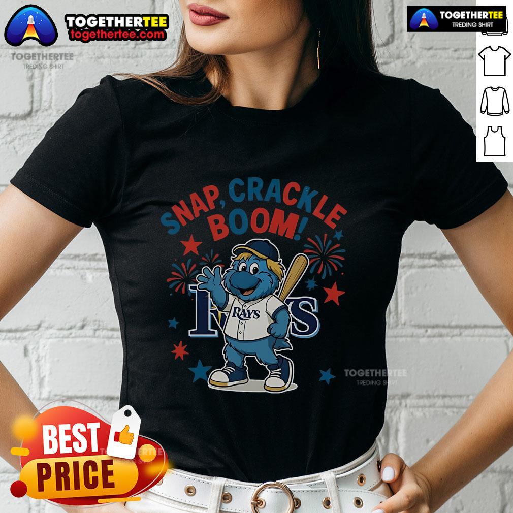 Official Tampa Bay Rays Snap Crackle Boom Power Of Champions Indepencence Day T-Shirt - Image 3