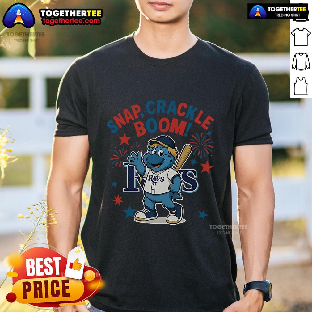Official Tampa Bay Rays Snap Crackle Boom Power Of Champions Indepencence Day T-Shirt
