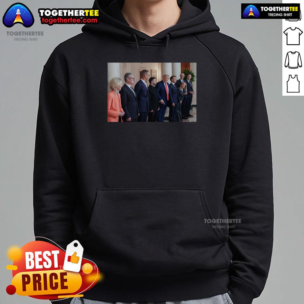 Official Trump Zelenskyy And European Leaders Meeting T-Shirt - Image 2