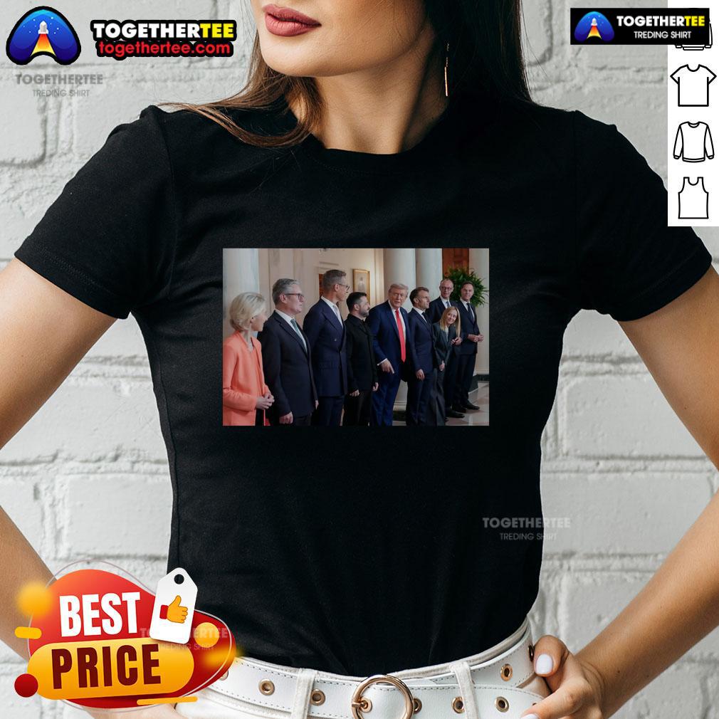 Official Trump Zelenskyy And European Leaders Meeting T-Shirt - Image 3