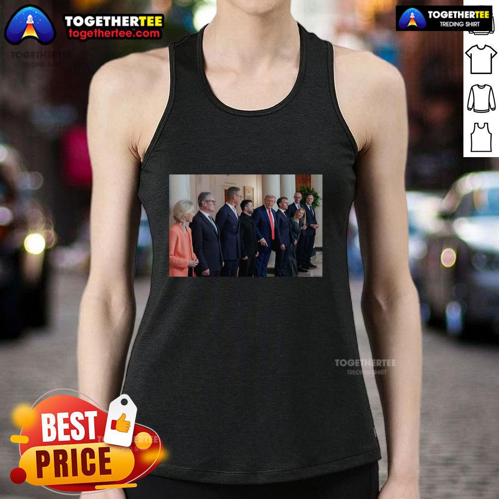 Official Trump Zelenskyy And European Leaders Meeting T-Shirt - Image 4