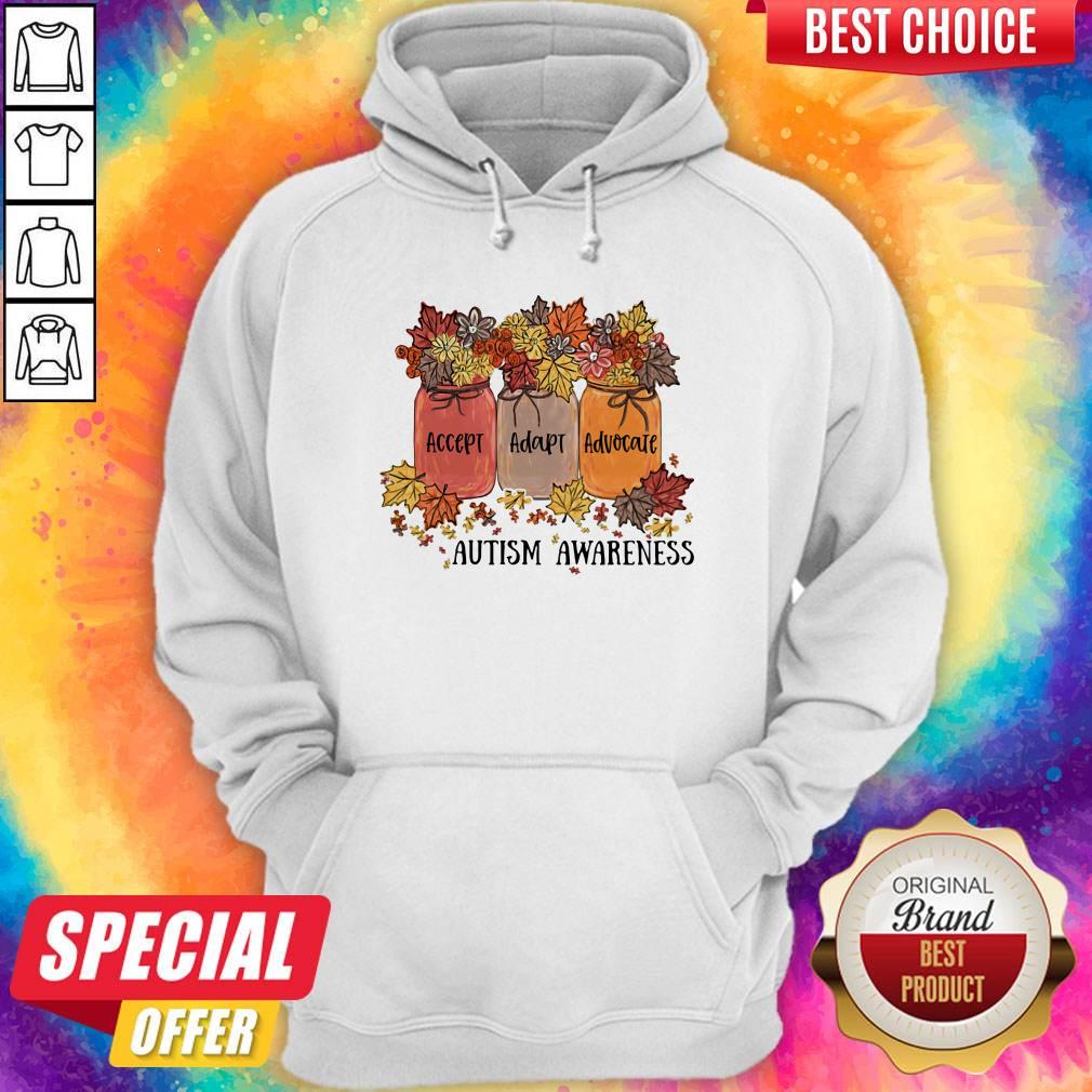 Nice Accept Adapt Advocate Autism Awareness Flower Shirt - Image 3