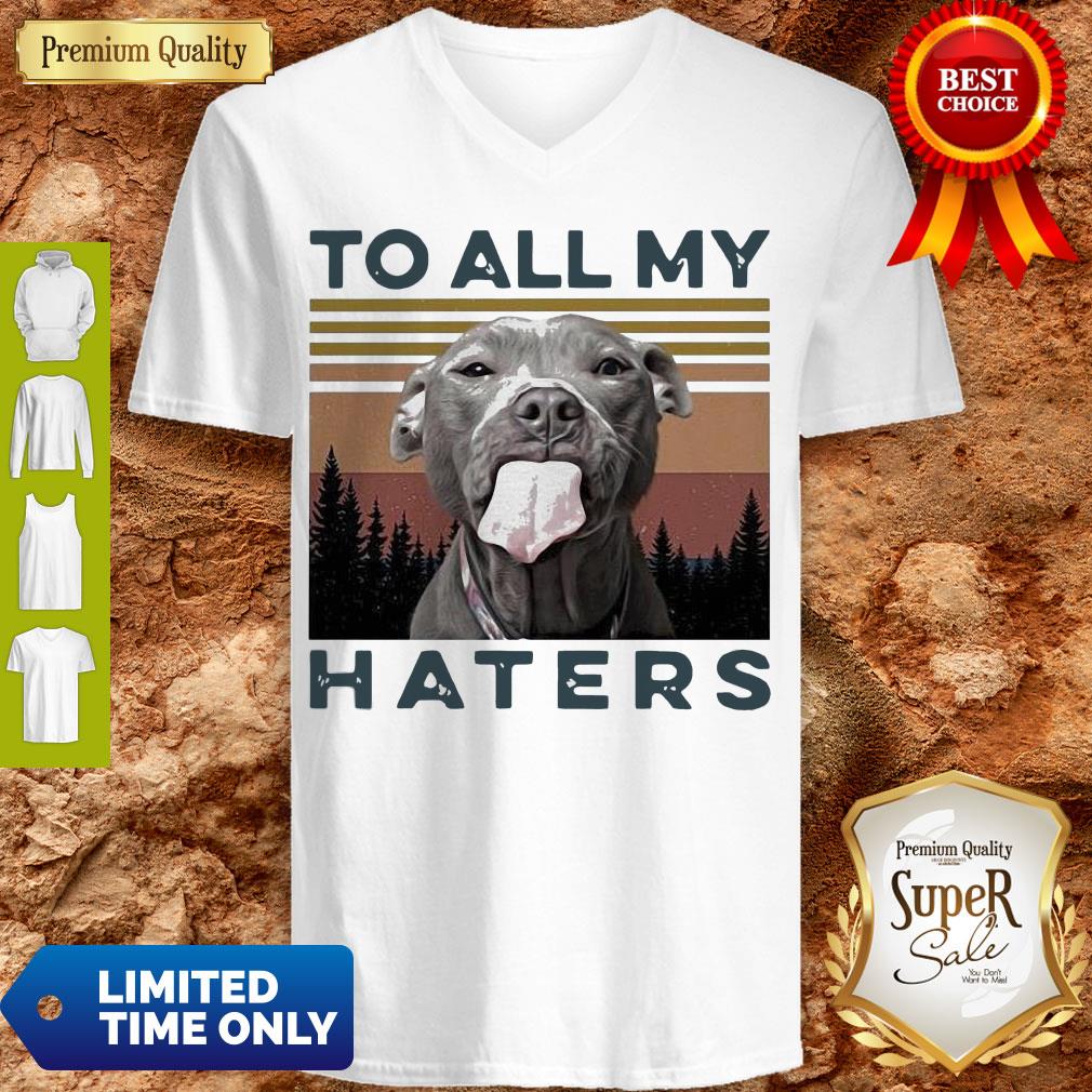 Cute Pit Bull To All My Haters Vintage Shirt - Image 5