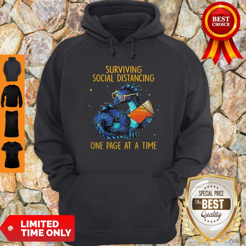 Nice Surviving Social Distancing One Page At A Time Dragon Shirt - Image 2