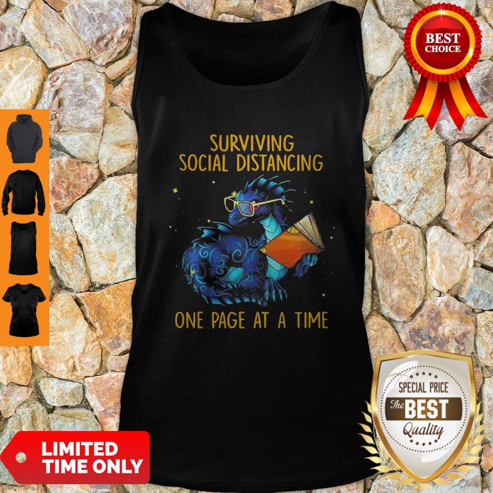 Nice Surviving Social Distancing One Page At A Time Dragon Shirt - Image 4