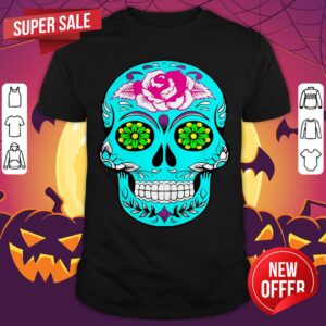 Bright Sugar Skull Dia De Los Muertos Day Dead Shirt