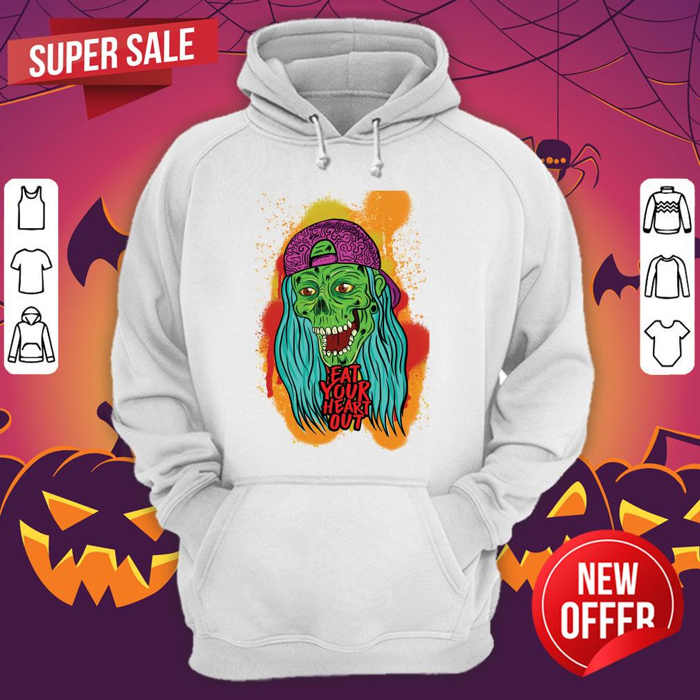 Zombie Chick Eat Your Heart Out Dia De Los Muertos Day Dead Shirt - Image 5