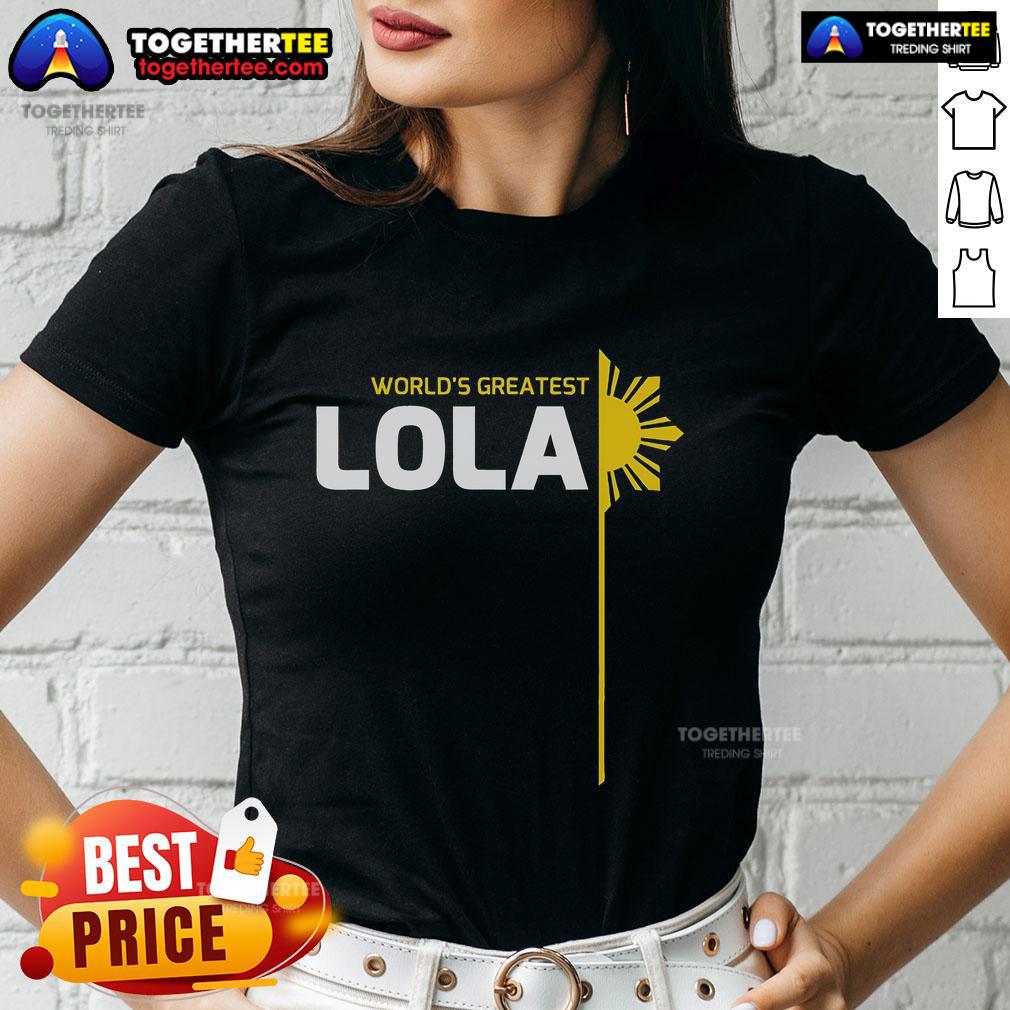 Top World's Greatest Lola Filipino Grandma Philippines Heritage T-Shirt - Image 3