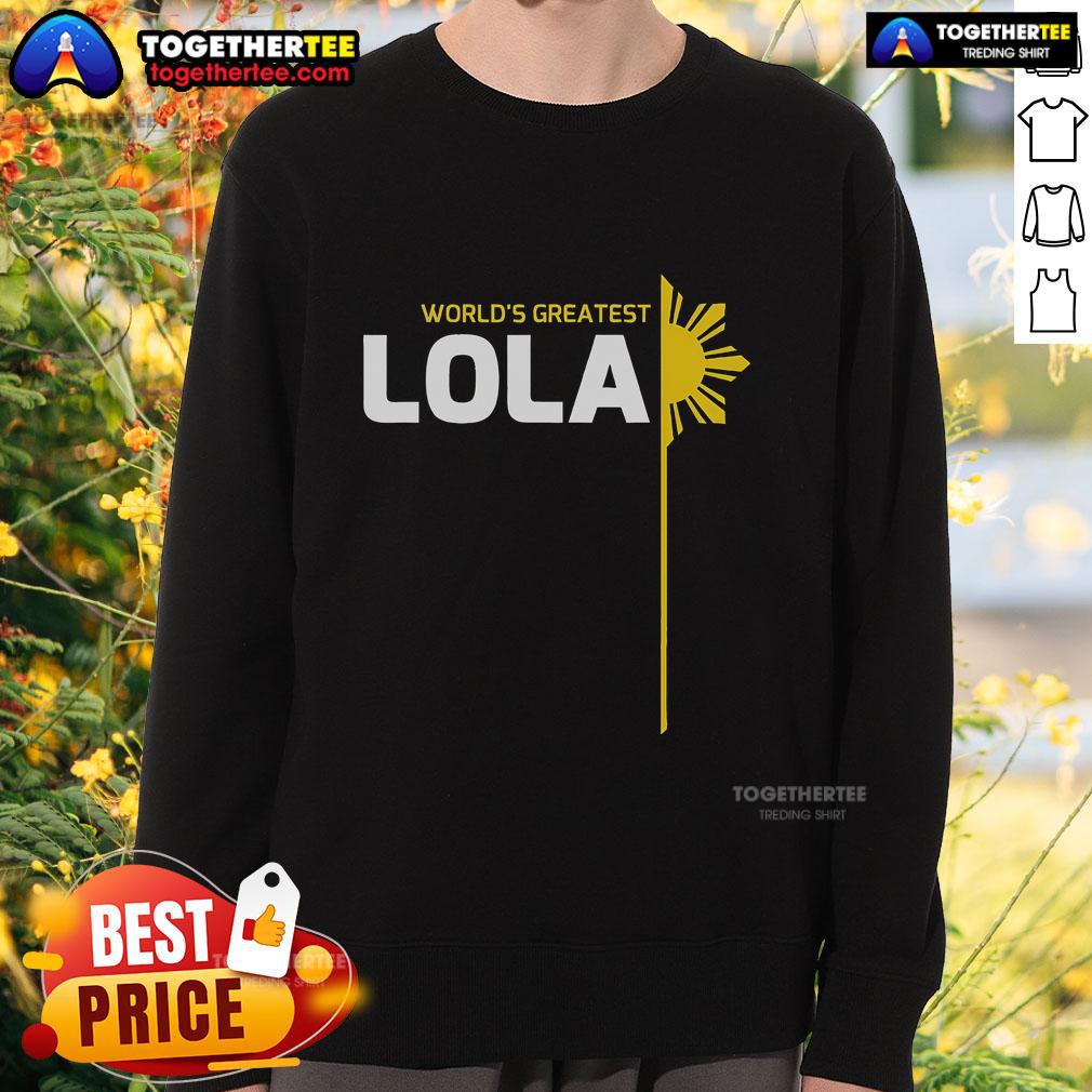 Top World's Greatest Lola Filipino Grandma Philippines Heritage T-Shirt - Image 5