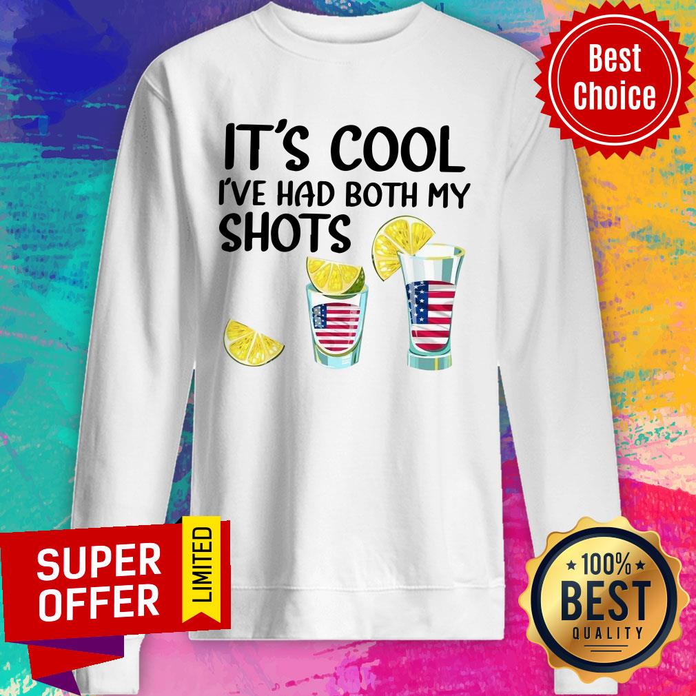 It's Cool I've Both My Shots American Flag Shirt - Image 4