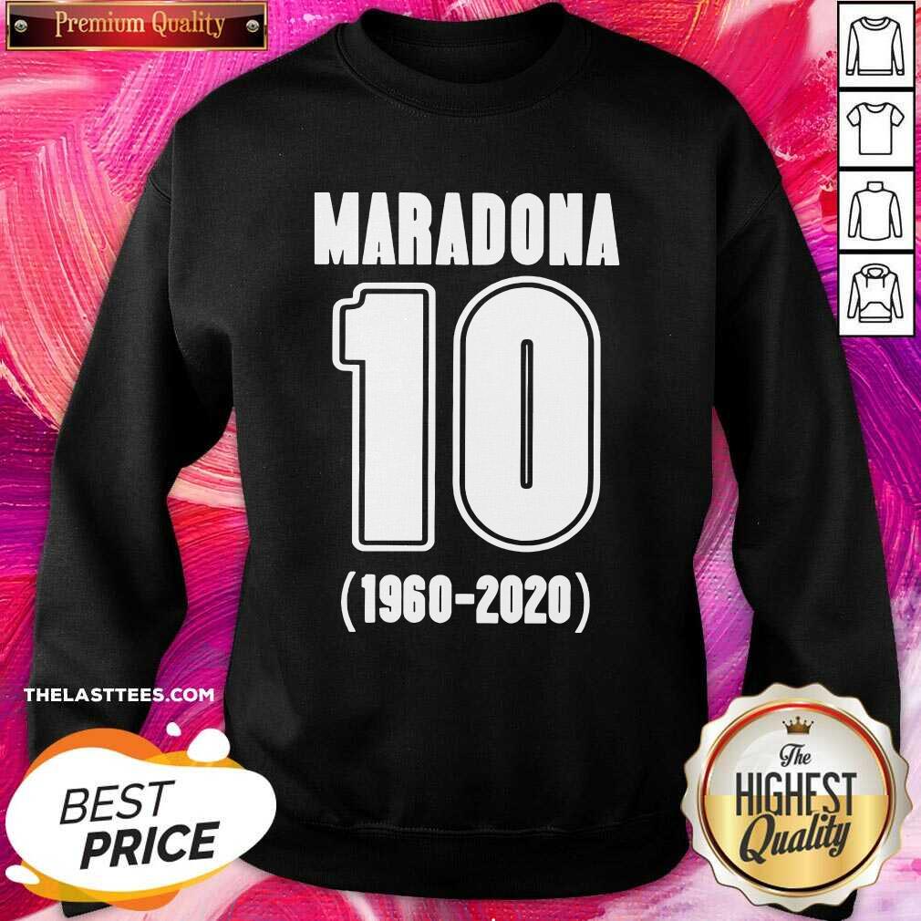 Perfect Diego Maradona 10 1960 2020 Rest In Piece Maradona Shirt - Image 4