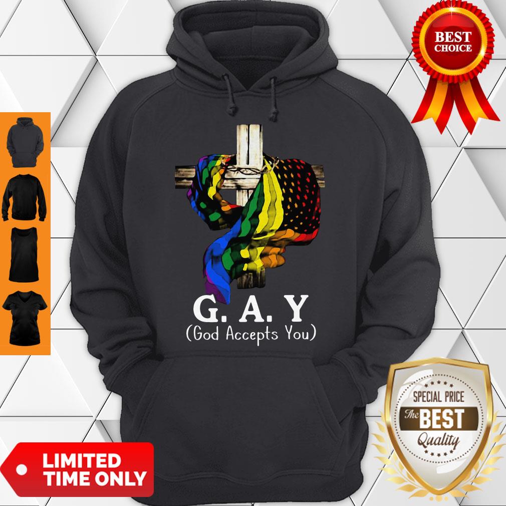 Awesome LGBT Jesus G.a.y God Accepts You Shirt - Image 5