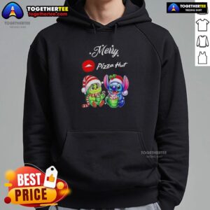 Alternative view of Cute Baby Grinch And Stitch X Pizza Hut Merry Christmas T-Shirt