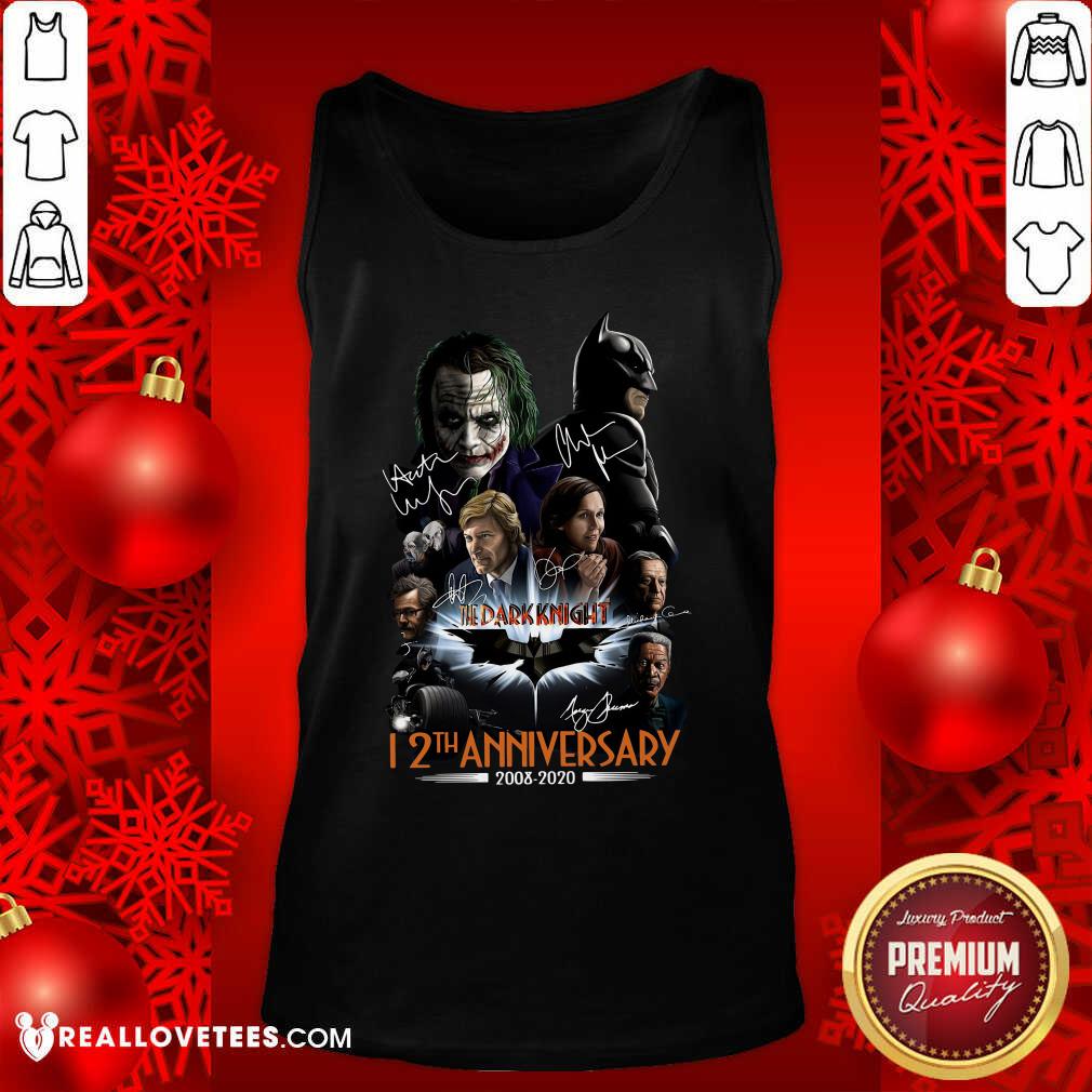 Cool The Dark Knight 12th Anniversary 2008 2020 Signatures Shirt - Image 2