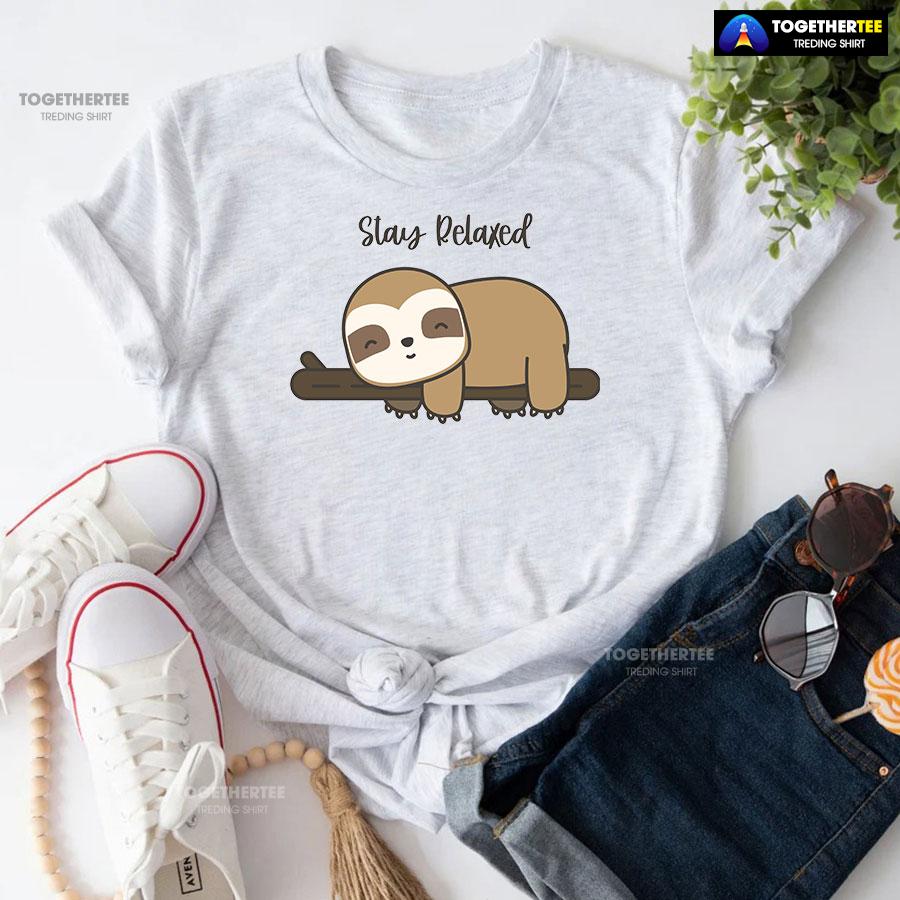 Stay Relaxed Sloth T-Shirt - Image 4
