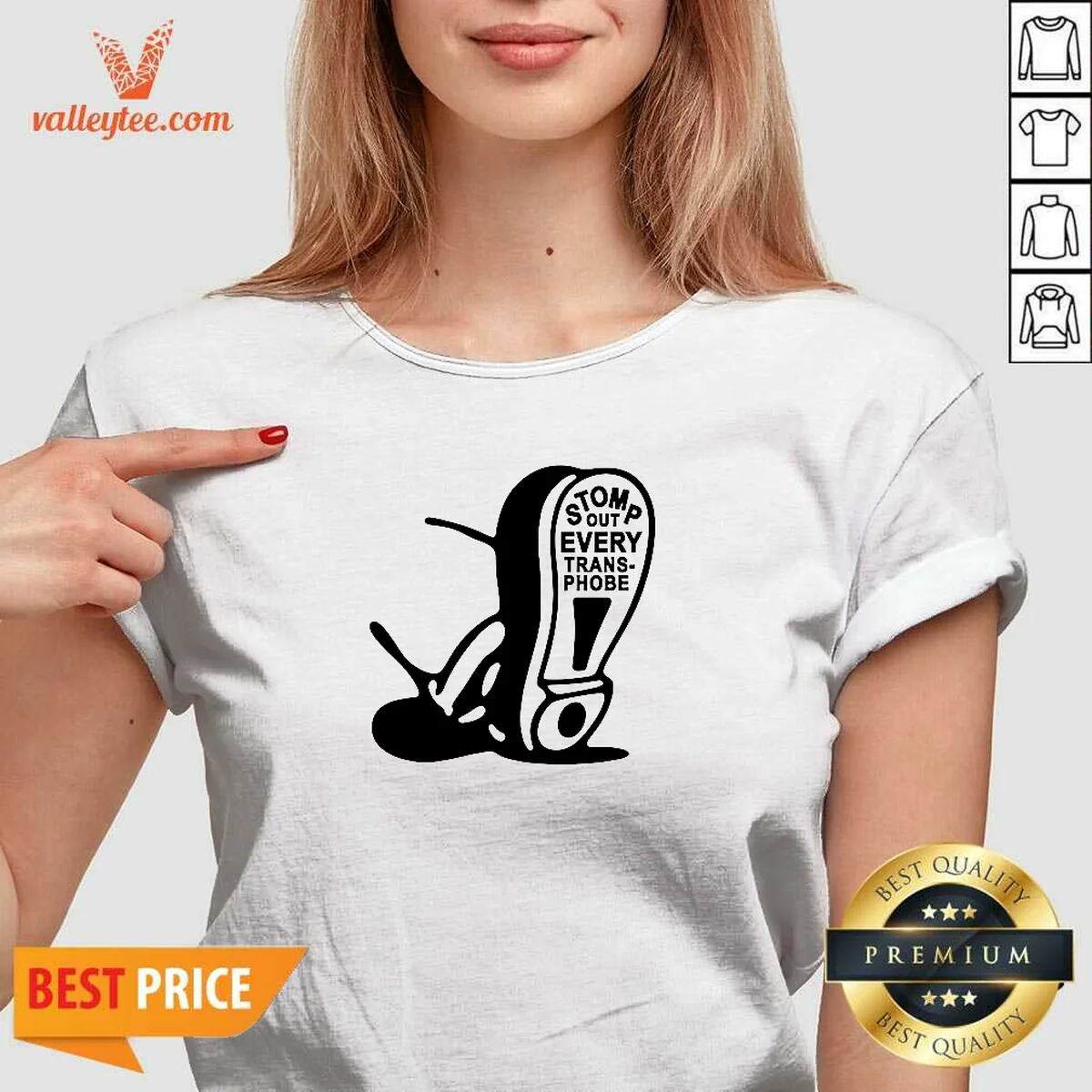 Awesome Stomp Out Every Transphobe Boot Social Justice Activism Equality Protest Shirt - Image 2