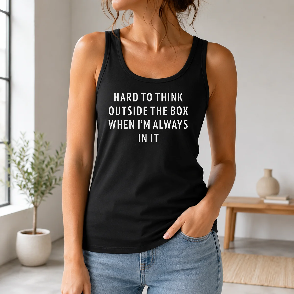 Nice Hard To Think Outside The Box When I'm Always In It Shirt - Image 3